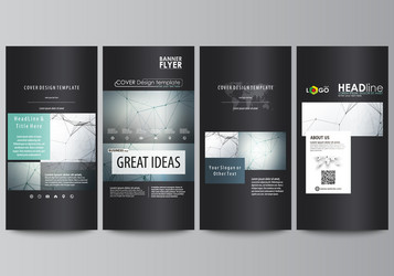 flyers set modern banners business templates vector