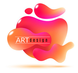 liquid shape banner fluid blobs with slogan vector image
