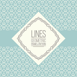 set of line pattern and linear frame vector image