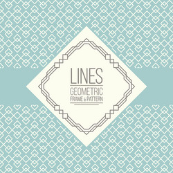 set of line pattern and linear frame vector