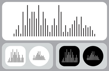 sound wave eq equalizer icons and widget design vector image