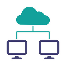 cloud computing data technology vector image