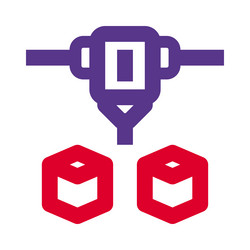 three-dimensional objects build with advance vector image
