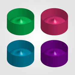 3d objects for use as logo or design element vector image