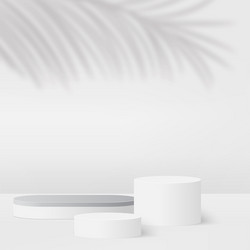 abstract background with white color geometric 3d vector image