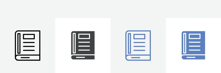 book icon set use for web ui or app vector image