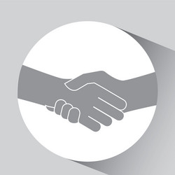 Hand shake design Royalty Free Vector Image - VectorStock