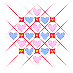 Heart background vector