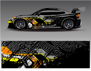 Racing Stripe Car Wrap Vector Image