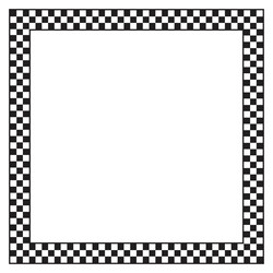 square frame with checkered print rectangular vector image