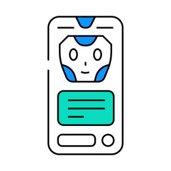 message chat bot icon color vector image