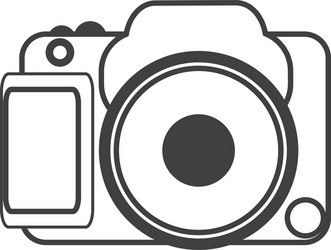 photographic camera icon vector