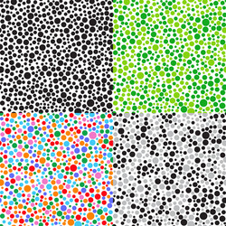 Set seamless patterns of small multicolored balls vector