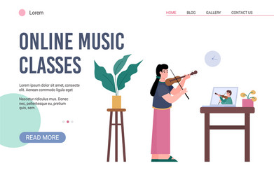 web banner for learning or creating video online vector image