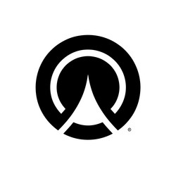 abstract circular logo design black and white Vector Image