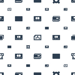 credit icons pattern seamless white background vector