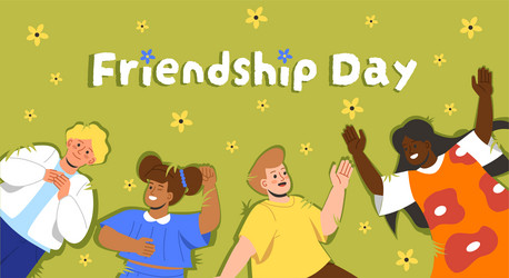 Friendship day concept vector