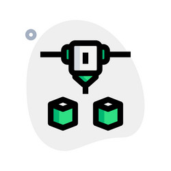 three-dimensional objects build with advance vector image
