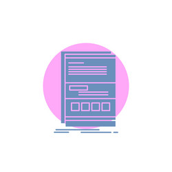 browser dynamic internet page responsive glyph vector image