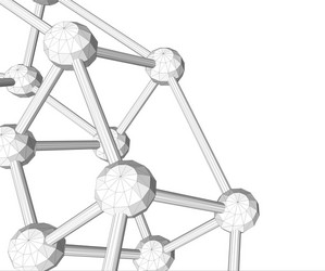 mesh polygonal background scope of lines and dots vector image
