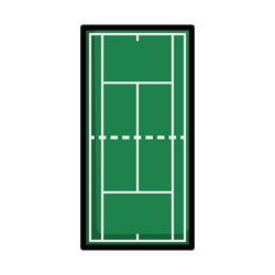 tennis field mark icon vector