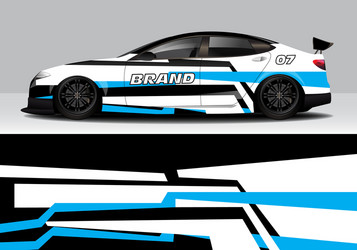 Abstract Sporty Car Wrap Vector Image