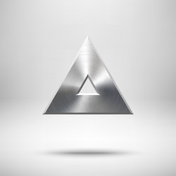 Shiny abstract 3d triangle logo icon Royalty Free Vector