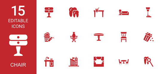 chair icons vector