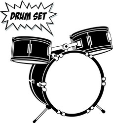 Drum outline cartoon icon symbol design isolated Vector Image
