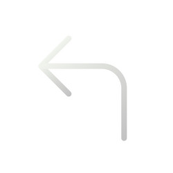 left turn arrow flat gradient two-color ui icon vector