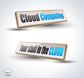 clouds computing 3d vector image