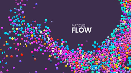 colorful circles randomly flowing and swirling vector image