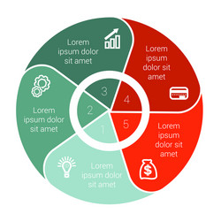 pie chart data elements for template infographics vector image