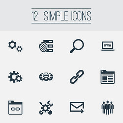 set of simple review icons vector