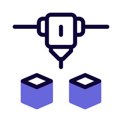 three-dimensional objects build with advance vector image