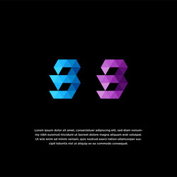 Letter b abstract logo icon design template Vector Image