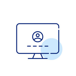 logging into your computer user account pixel vector image
