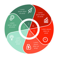 pie chart data elements for template infographics vector image