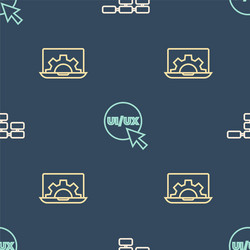 set line site map web development and ui or ux vector image