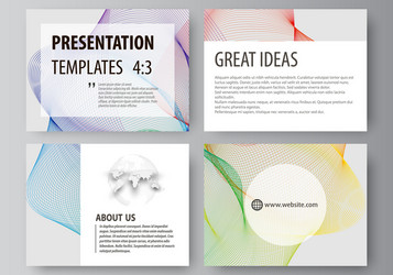 Set of business templates for presentation slides vector