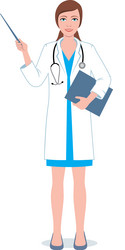 Smiling Doctor with Pointer vector image