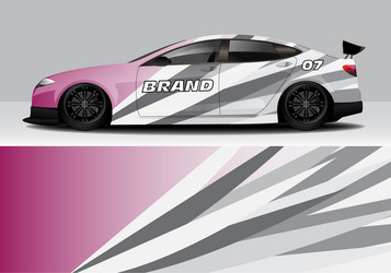 Sporty Car Wrap Abstract Pattern Vector Image