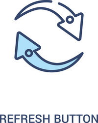 refresh button concept 2 colored icon simple line vector image