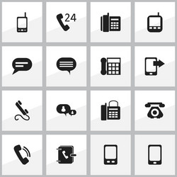 set of 16 editable device icons includes symbols vector image