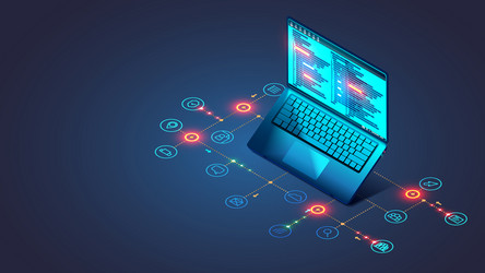 software web development programming concept vector image