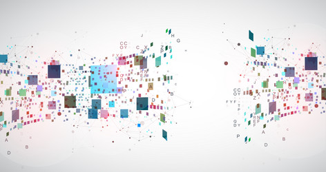 template for science and technology presentation vector image
