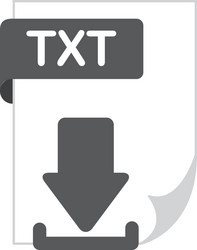 document file format with arrow download isolated vector image