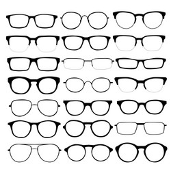 Different eyeglasses isolated Royalty Free Vector Image