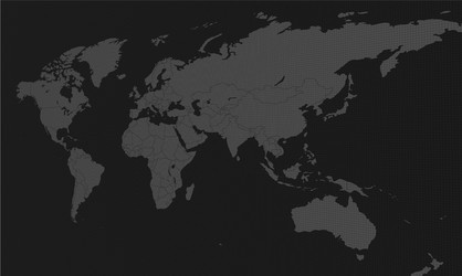 Gray world map with matrix net bitmap vector