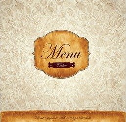 Elegant Vintage Floral Background Vector Image